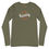 Thumbnail: front of olive green long sleeve shirt with Wanderlust Collection print