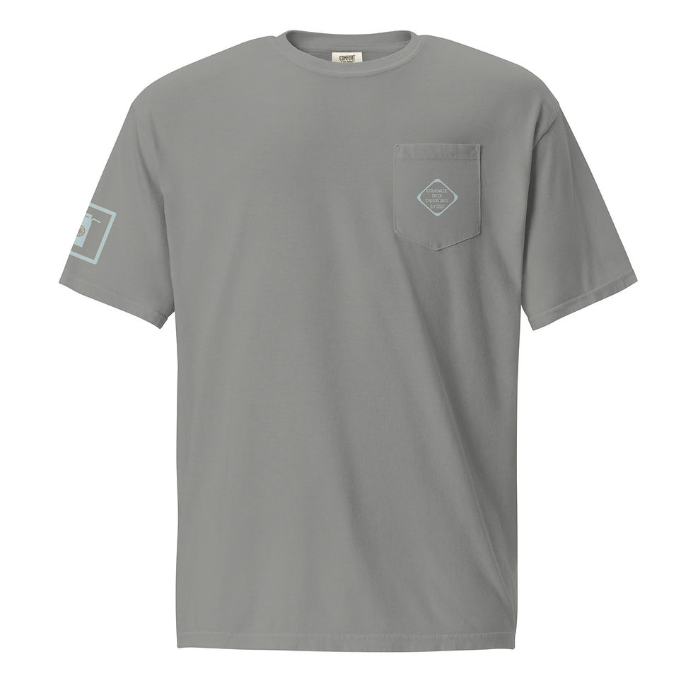 Thumbnail: front of slate grey Burnout Syndicate Muscle Car pocket t-shirt