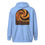 Thumbnail: back of light blue zip up hoodie with ripcurl print
