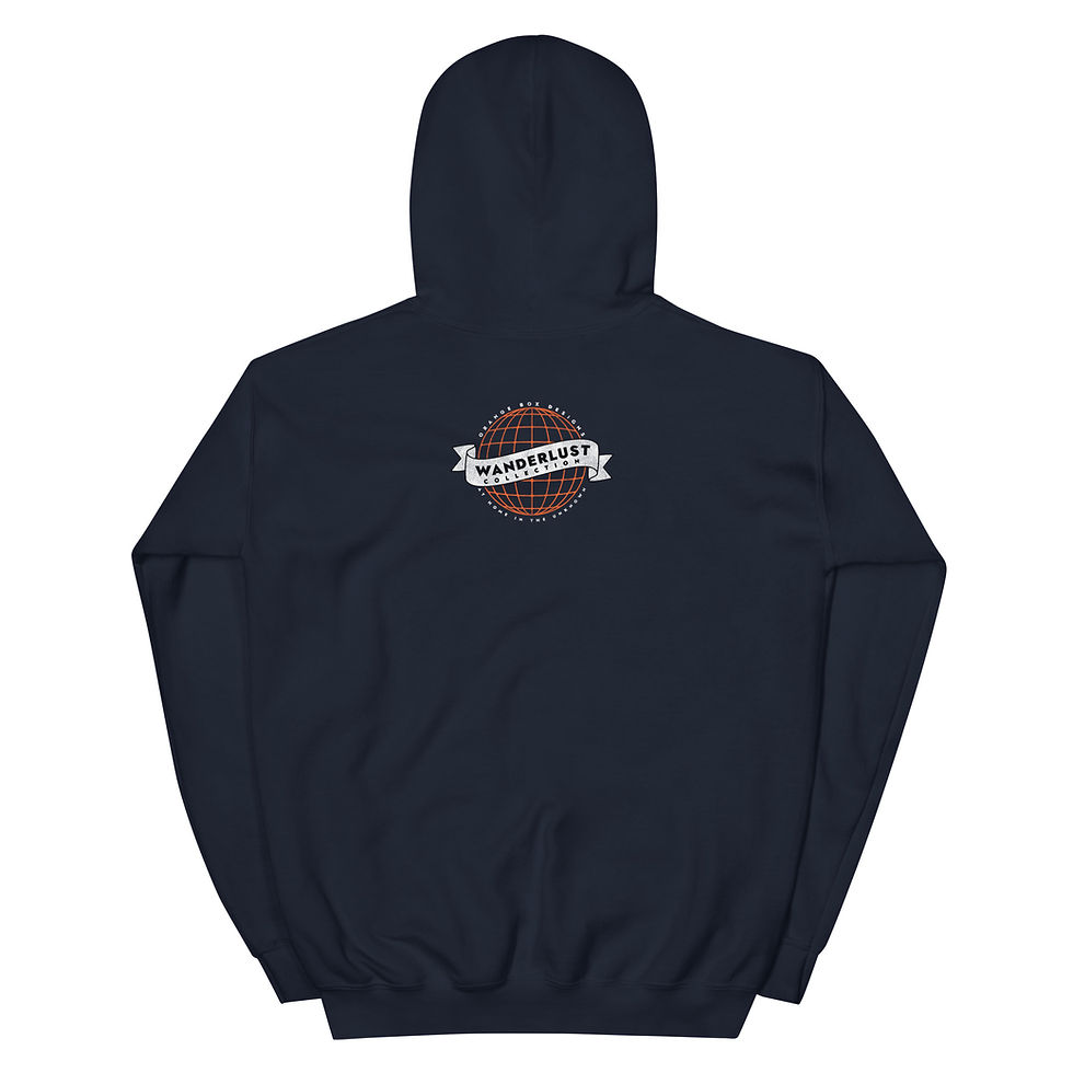 Thumbnail: back view of black Coastal Wanderlust with Wanderlust Collection print