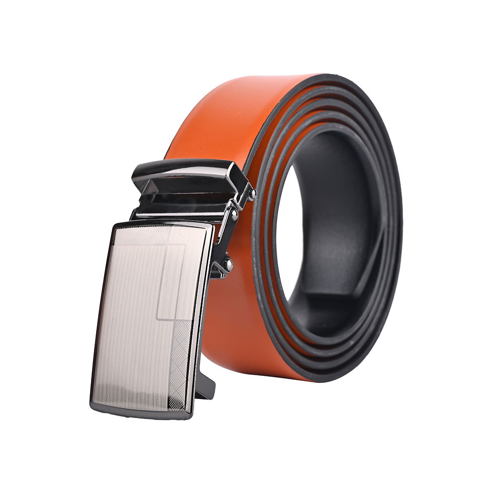 Moda B Premium Leather Reversible Belt, Autolock Buckle, Tan & Black