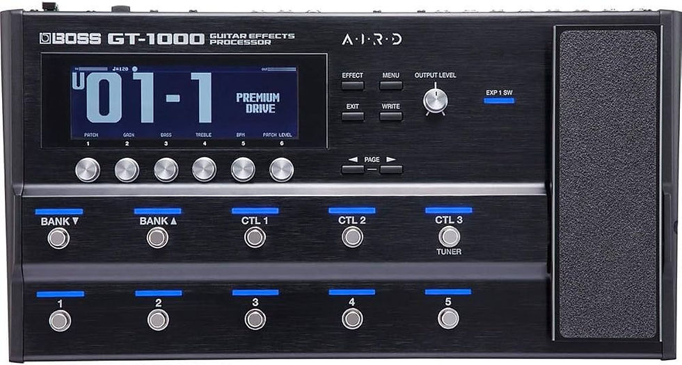 A Boss GT-1000 multi effects board