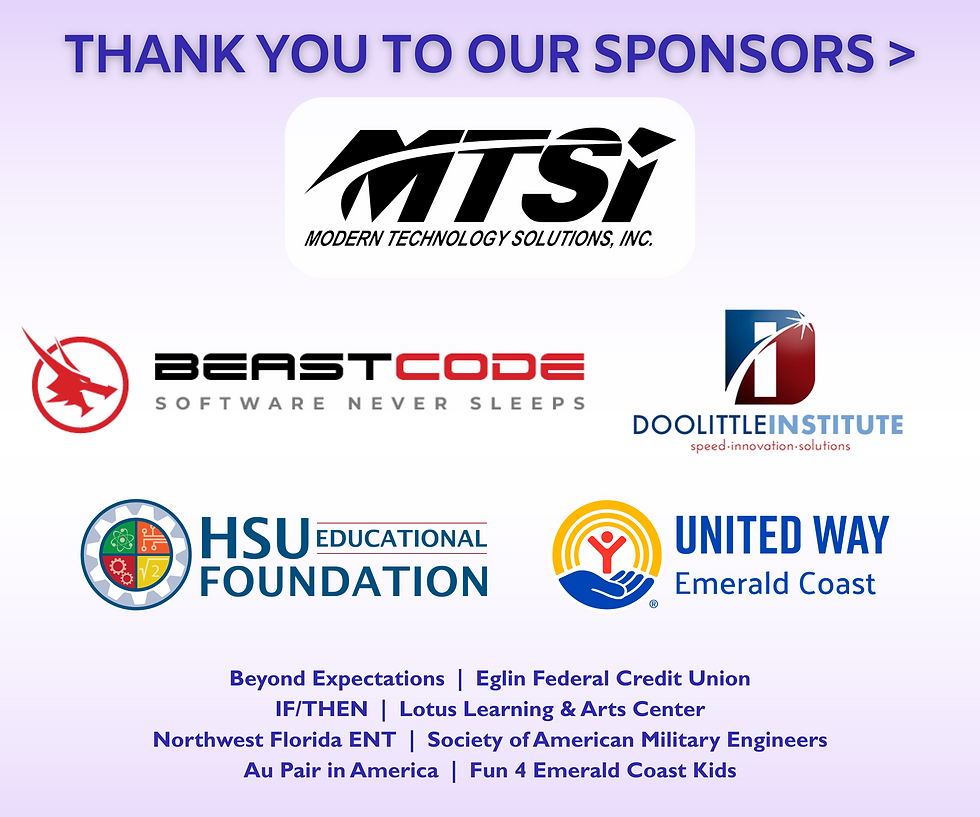 Thank you to our sponsors: MTSI, Doolittle Institute, United Way, BeastCode