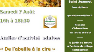 Atelier Apiculture le 7 Août