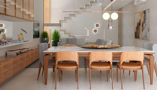 Sala de jantar projetada por arquiteto