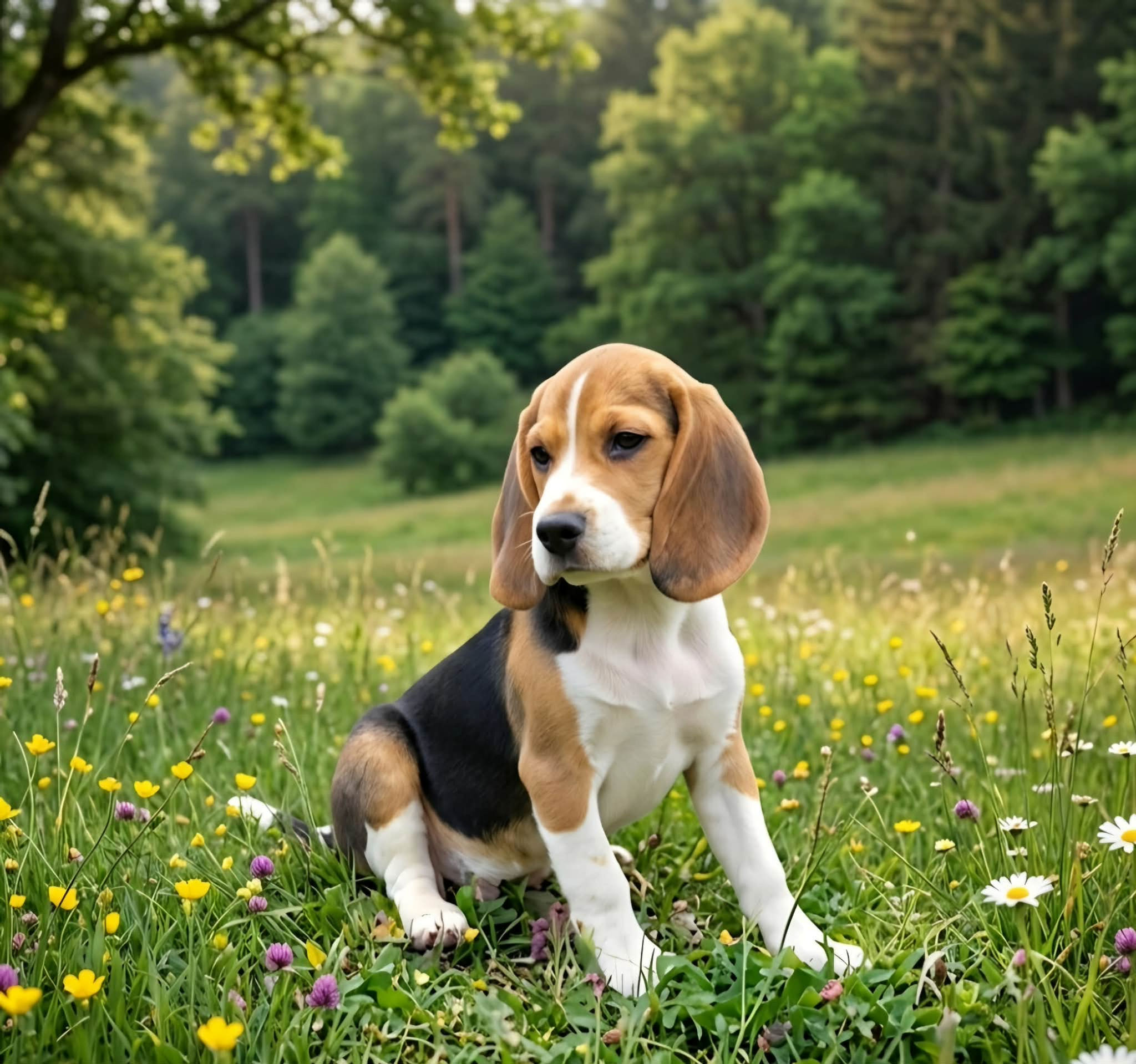 Bernie, Chiot Beagle mâle tricolore non LOF 