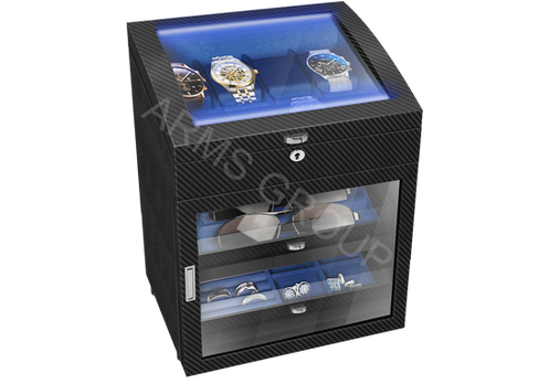 4300101-A LED illuminated men's leather jewelry tower