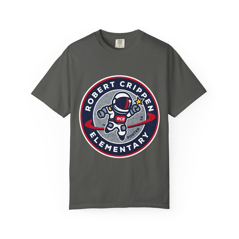 Miniatura: Distressed Crippen Astronaut Logo Unisex T-shirt - Adult Tee