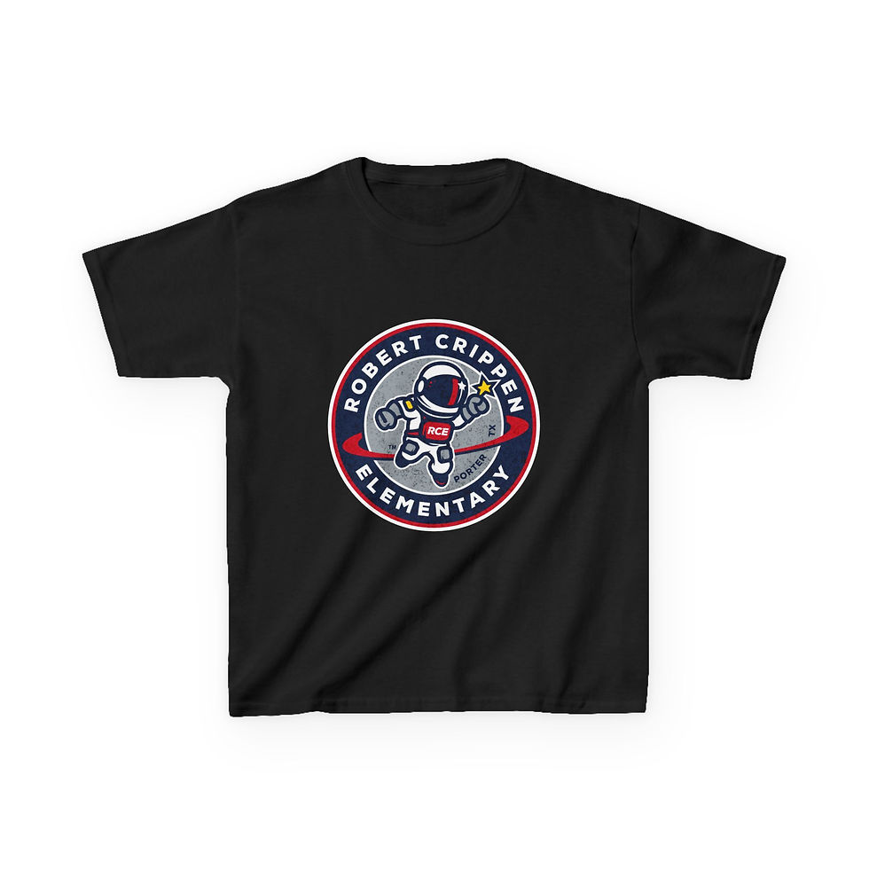 Miniatura: Youth Tee - Distressed Crippen Elementary Astronaut Logo Tshirt