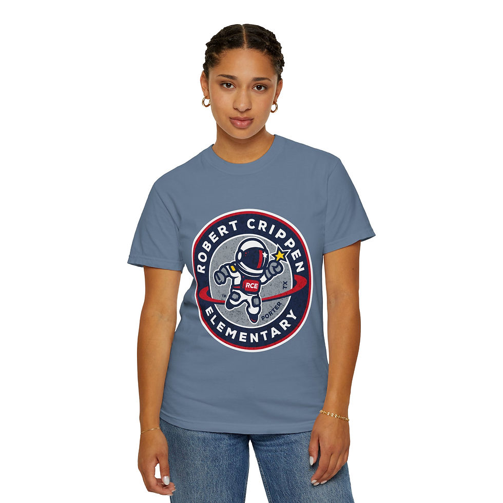 Miniatura: Distressed Crippen Astronaut Logo Unisex T-shirt - Adult Tee