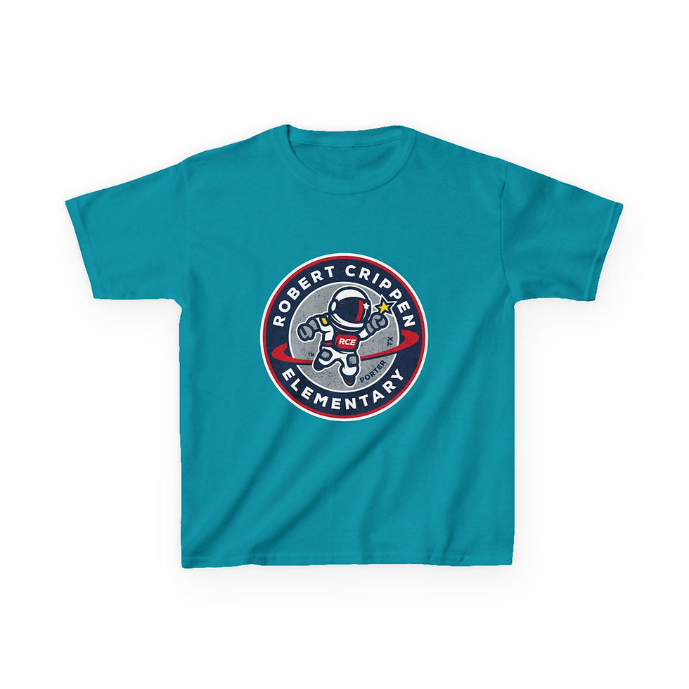 Miniatura: Youth Tee - Distressed Crippen Elementary Astronaut Logo Tshirt