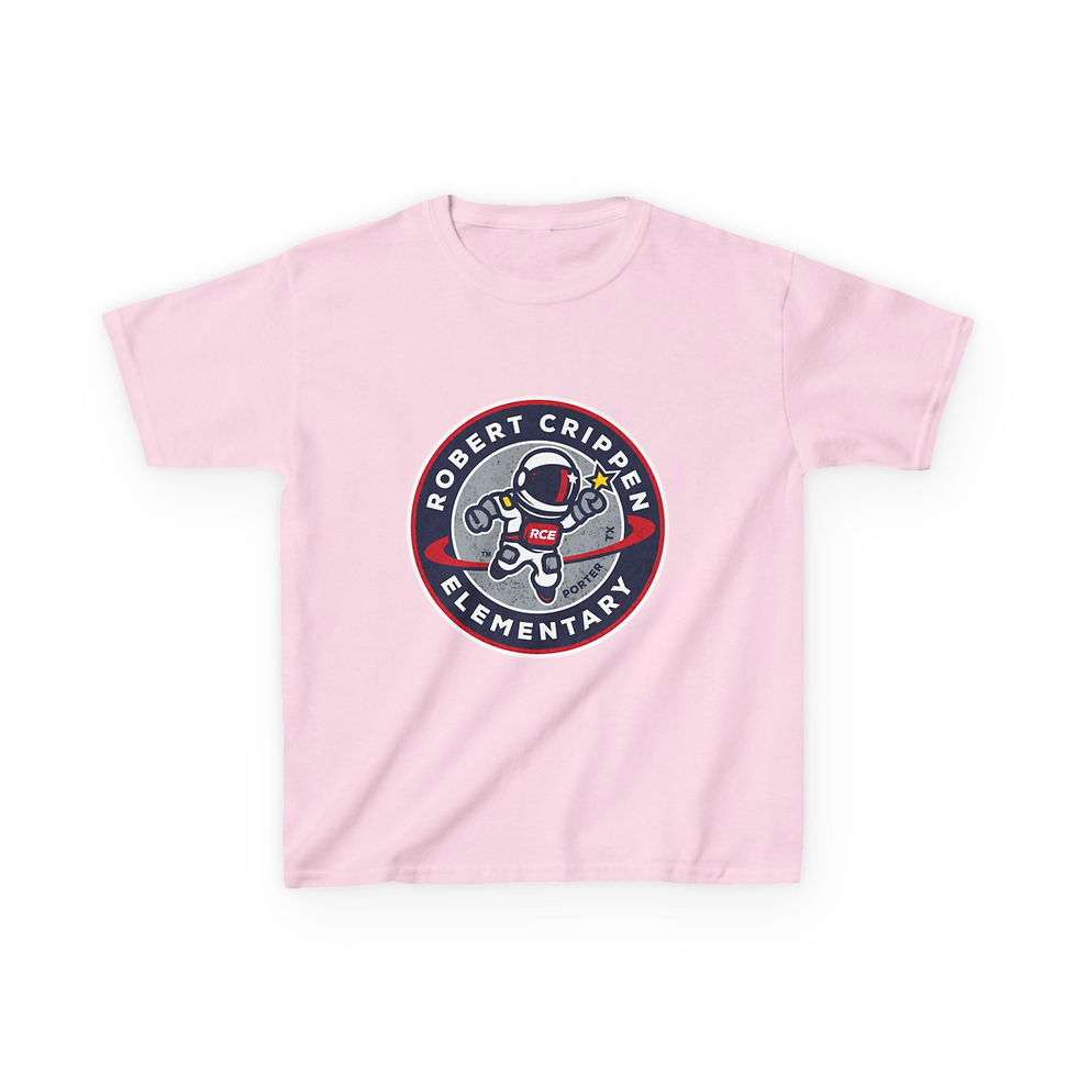 Miniatura: Youth Tee - Distressed Crippen Elementary Astronaut Logo Tshirt