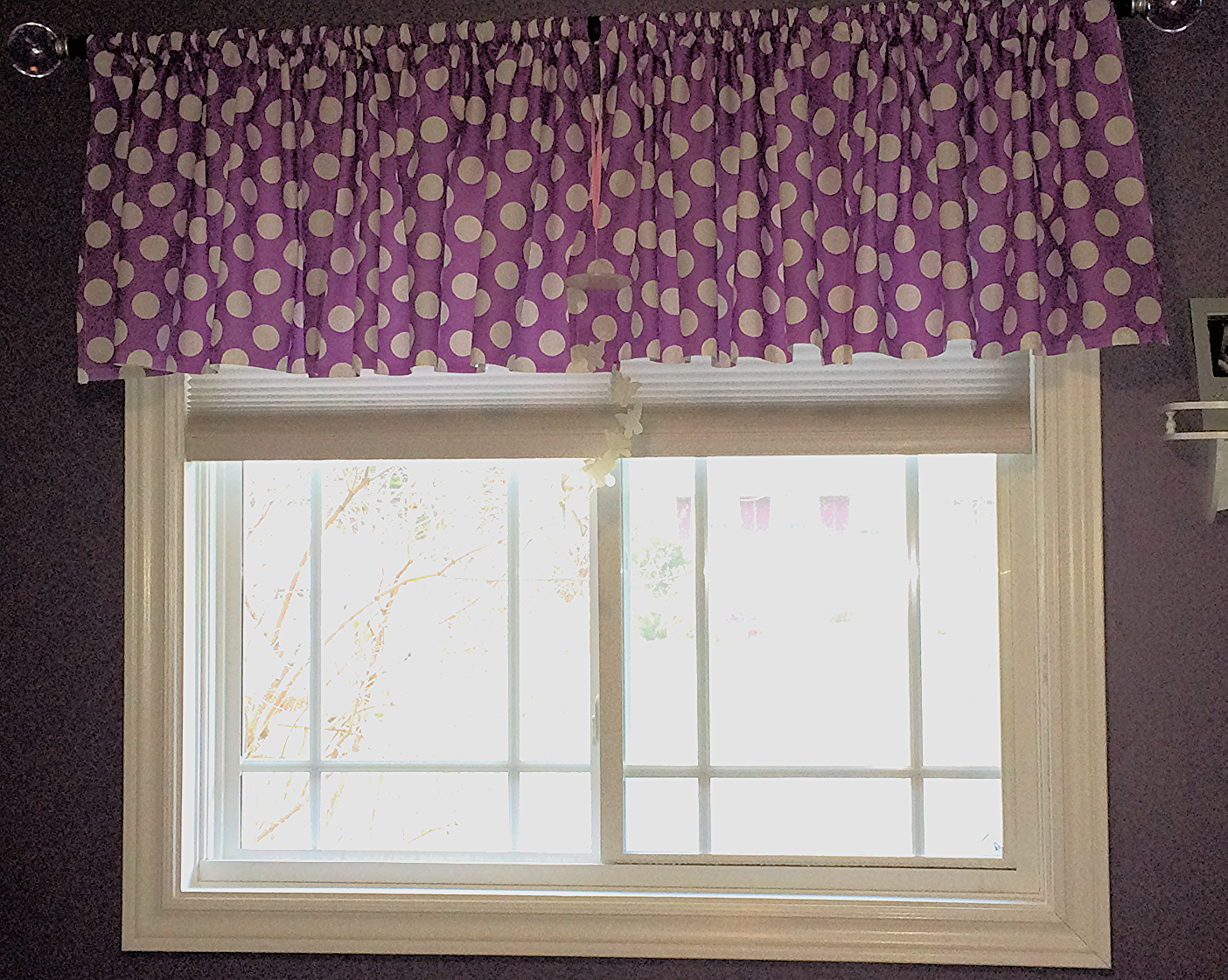 Polkadot valance Inspired by mom xoxo