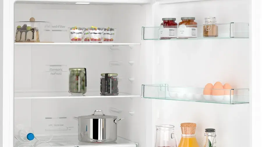 Küçük resim: Siemens KG55NVWE0N iQ300 Alttan Donduruculu Buzdolabı 186 x 70 cm Beyaz