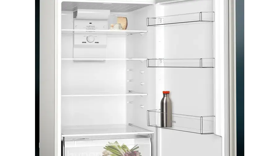 Küçük resim: Siemens KD55NNLE0N iQ300 Üstten Donduruculu Buzdolabı 186 x 70 cm Inox görünümlü