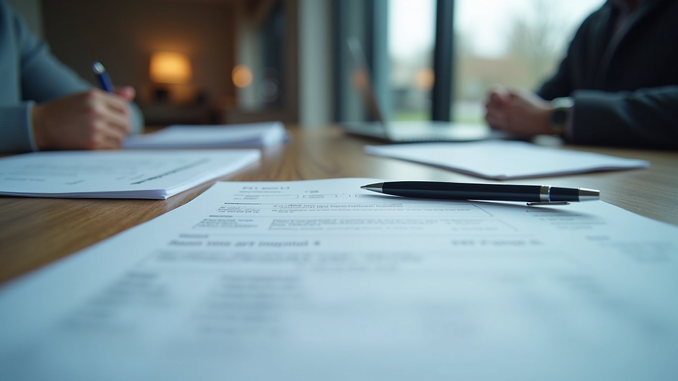 Close-up view of a vehicle inspection report on a desk