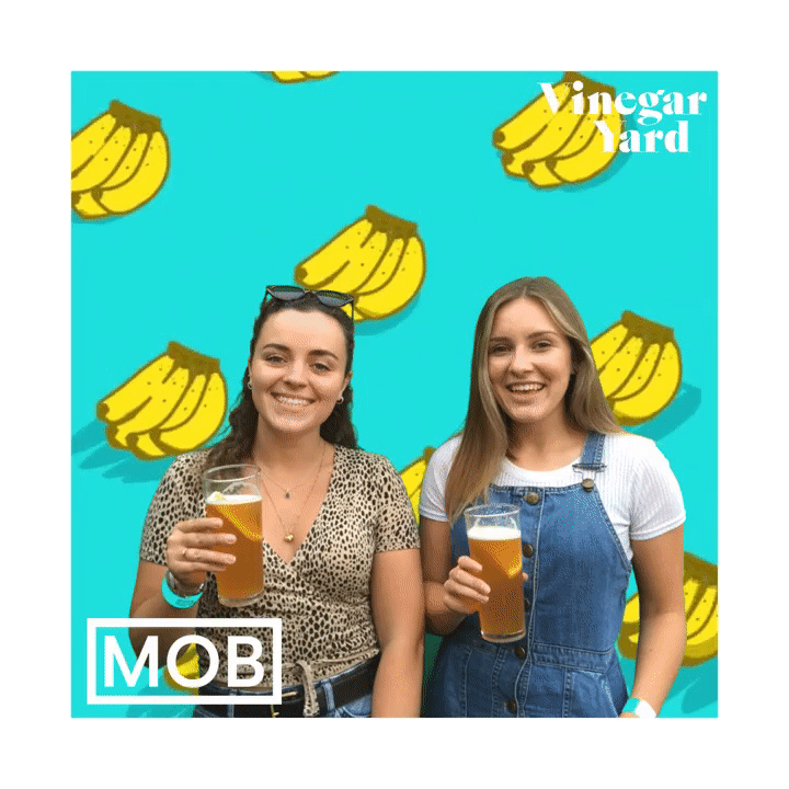 Green screen GIF Booth example bananas