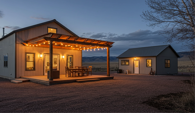 barndominium with garage and guest quarters in walsenburg colorado