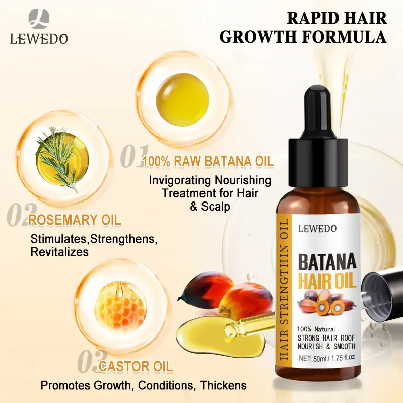 Thumbnail: Lewedo Naturals Batana Oil Fast Hair Growth for Men Women Pure Batana Oil