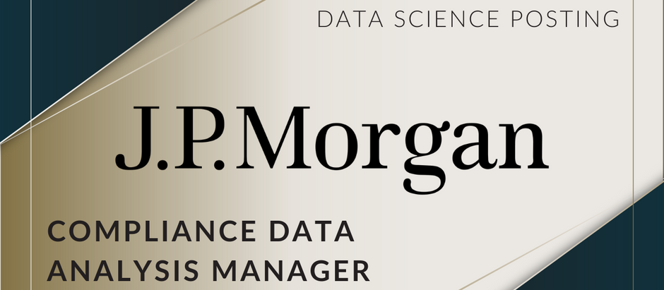 Compliance Data Analysis Manager: JP Morgan