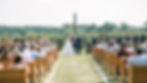 Wide angle view of an inviting wedding reception setup