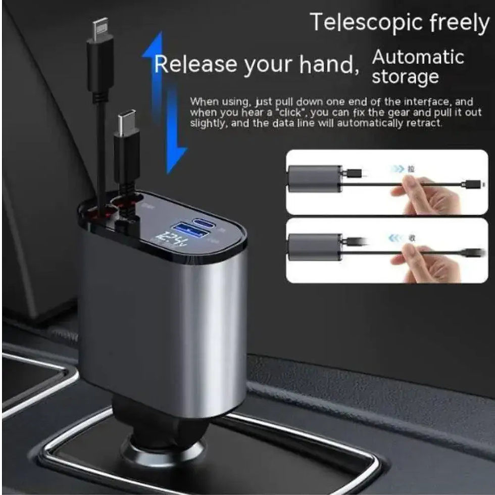 Miniatura: FAST 100W Car Phone Charger Lighter USB And TYPE-C Adapter