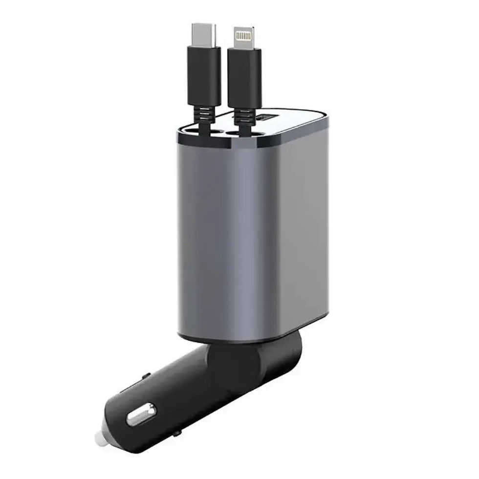 Miniatura: FAST 100W Car Phone Charger Lighter USB And TYPE-C Adapter