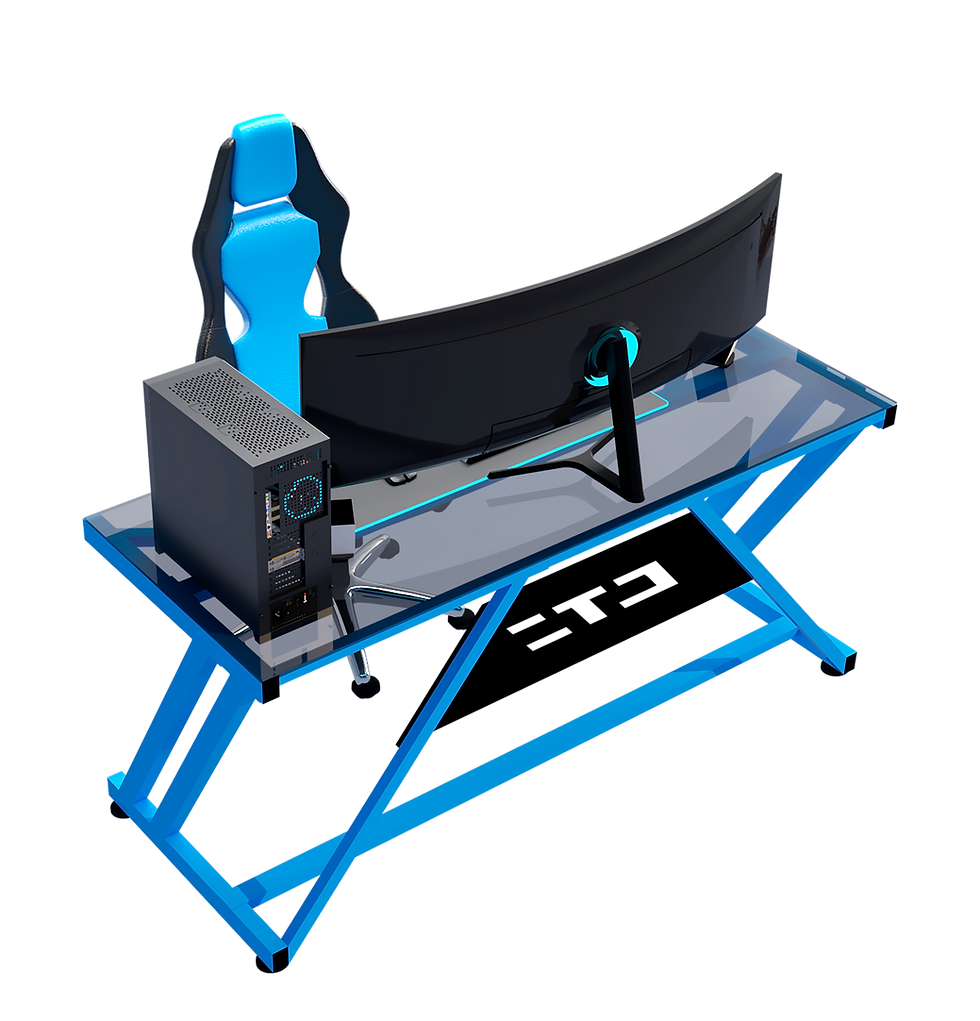 Miniatura: Escritorio Gamer CTS Blue Z Vidrio Templado Pc Computadora