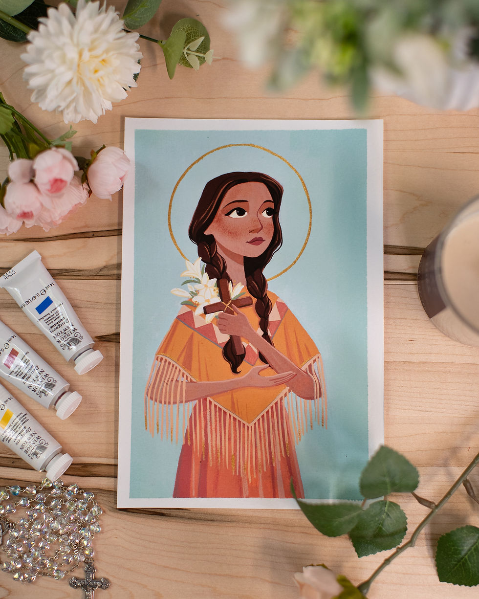 Thumbnail: St. Kateri Tekakwitha - Limited Edition Print