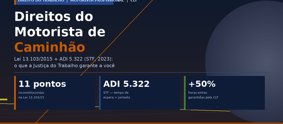Direitos Trabalhistas do Motorista de Caminhão: o que a lei garante e o que a Justiça do Trabalho tem reconhecido