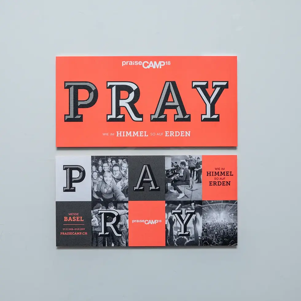 Debora Balmer Graphic Design PraiseCamp18 Pray Flyer