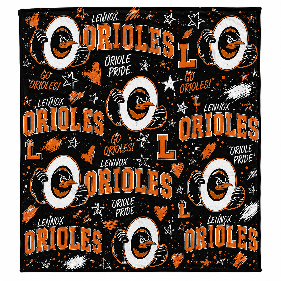 Thumbnail: School Spirit Fleece Blankets - Repeating Logo Design