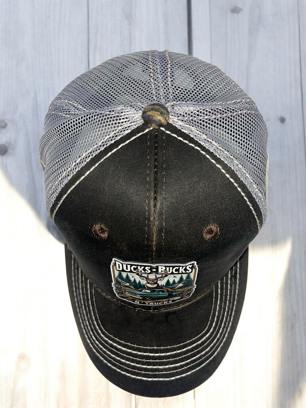 Thumbnail: Mossy Oak Cap with Bucks Ducks and Trucks Patch