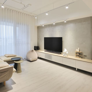 白紗蛇型簾現代客廳風格