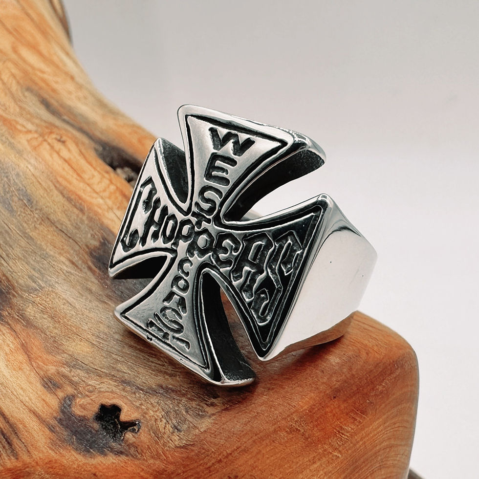 Thumbnail: Stainless Steel Cross Ring