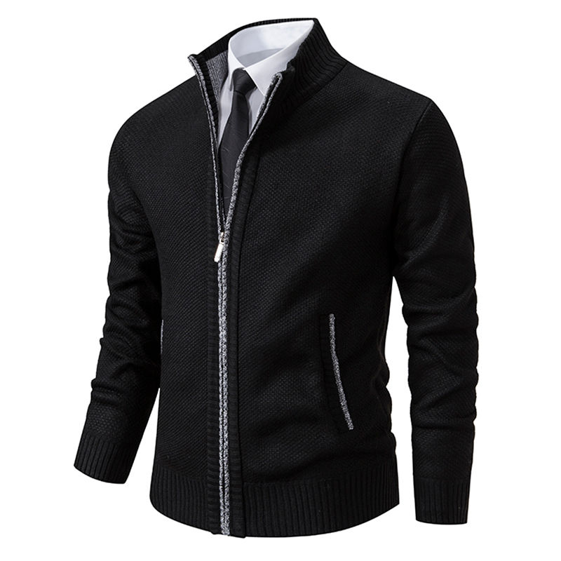 Thumbnail: Men's Zip Neck Sweater Jacket