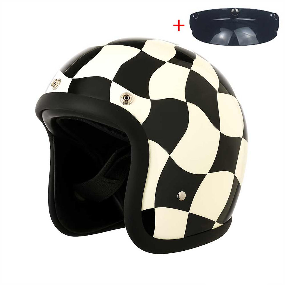 Thumbnail: Vintage Open Face Motorcycle Helmet