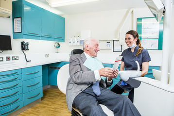 Dental lifestyle photography of a dentist and patient