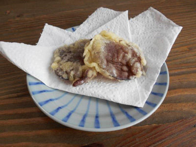 生きくらげの天ぷら