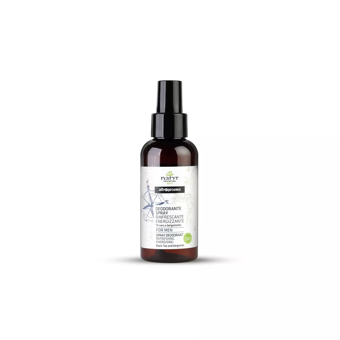 Artisans du Monde - Déodorant spray bio Thé Noir & Bergamote