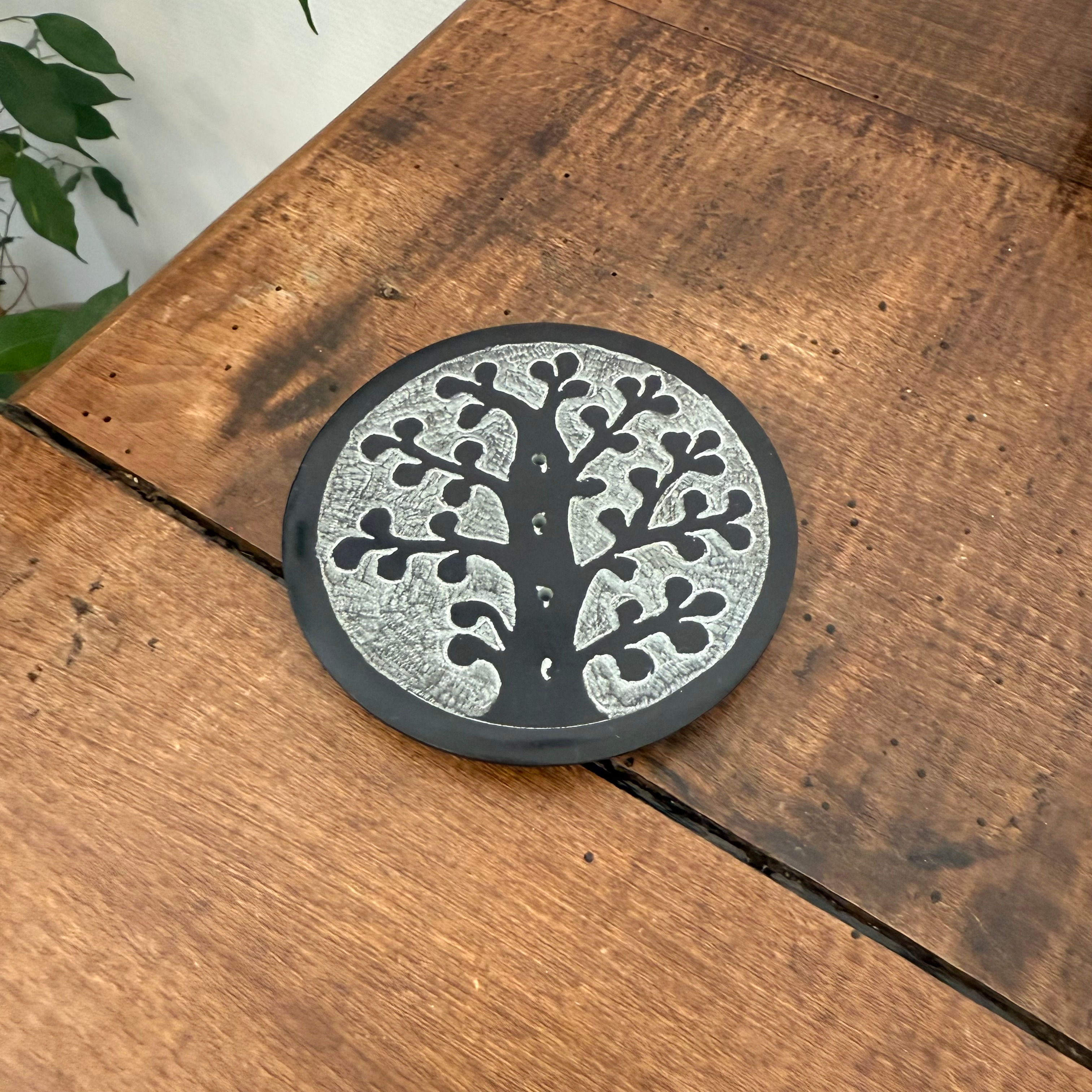 Support à encens en pierre