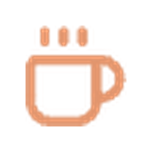 Ícone de xícara de café quente para hobbies criativos.