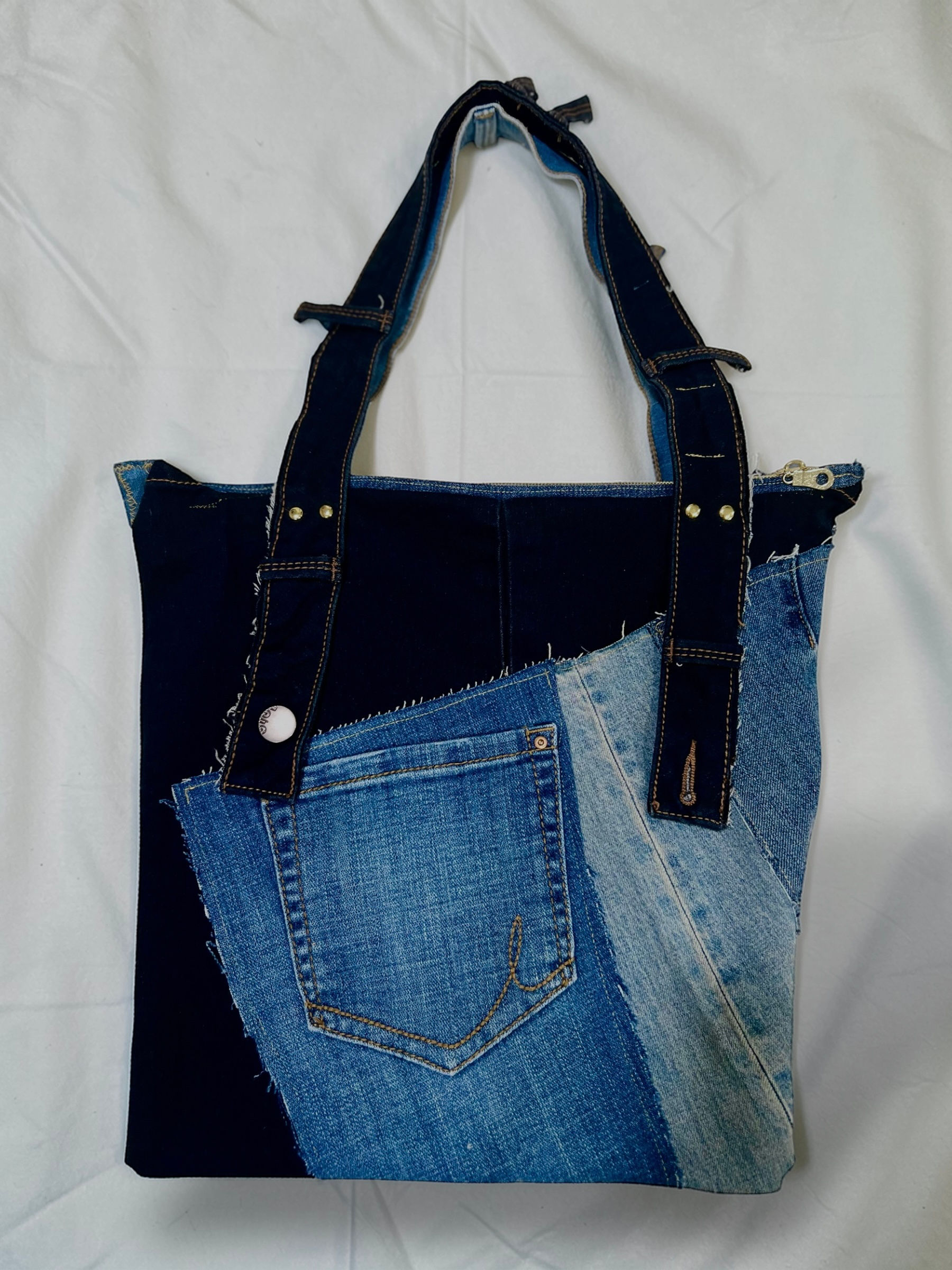 Patchwork Tote with zipper 