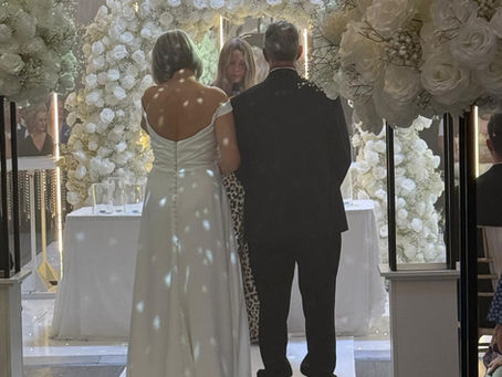 John and Julie wedding — all white styling Wirral