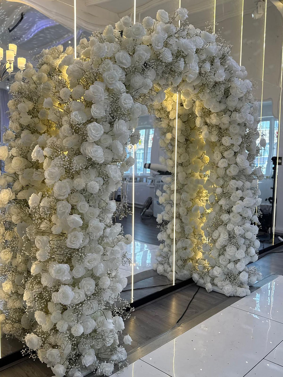 White floral arch wedding — The Venue by White Wirral