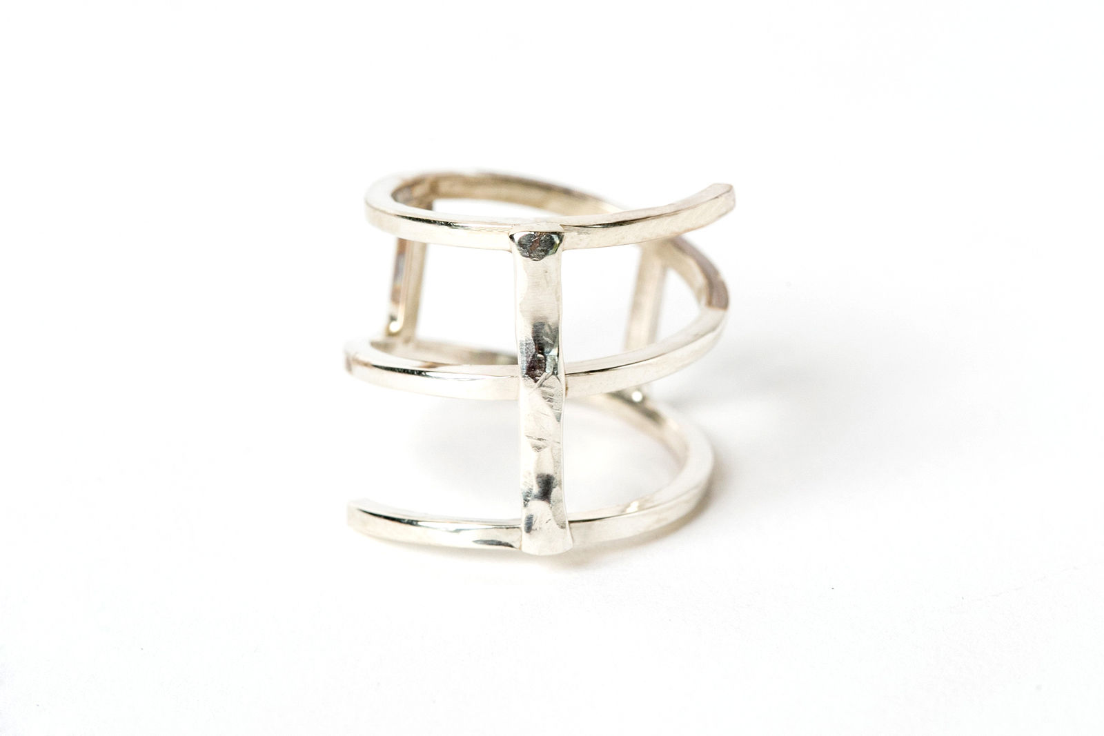 TWIST RING STERLING WITH A SILVER BAR