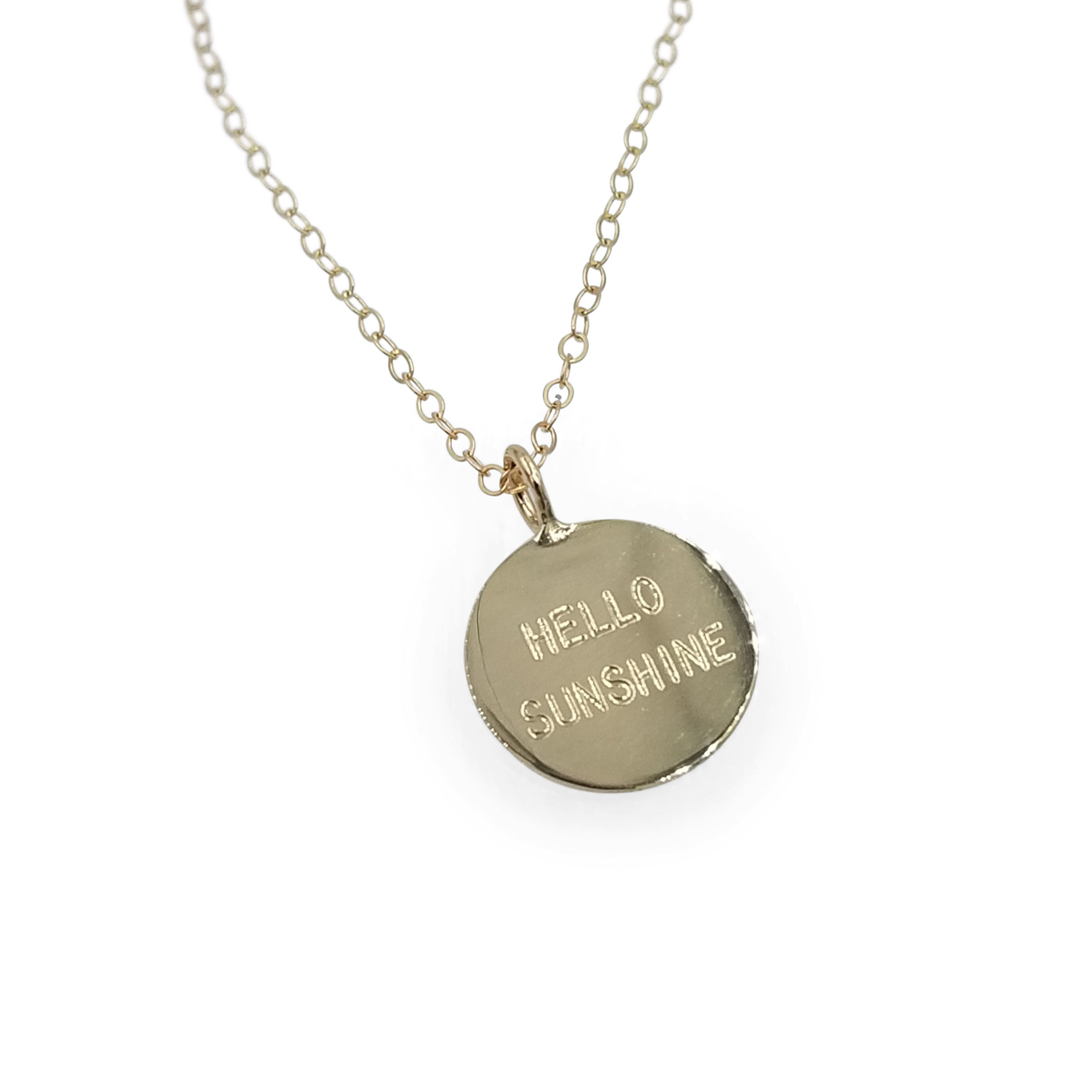 Hello Sunshine Pendant in Gold