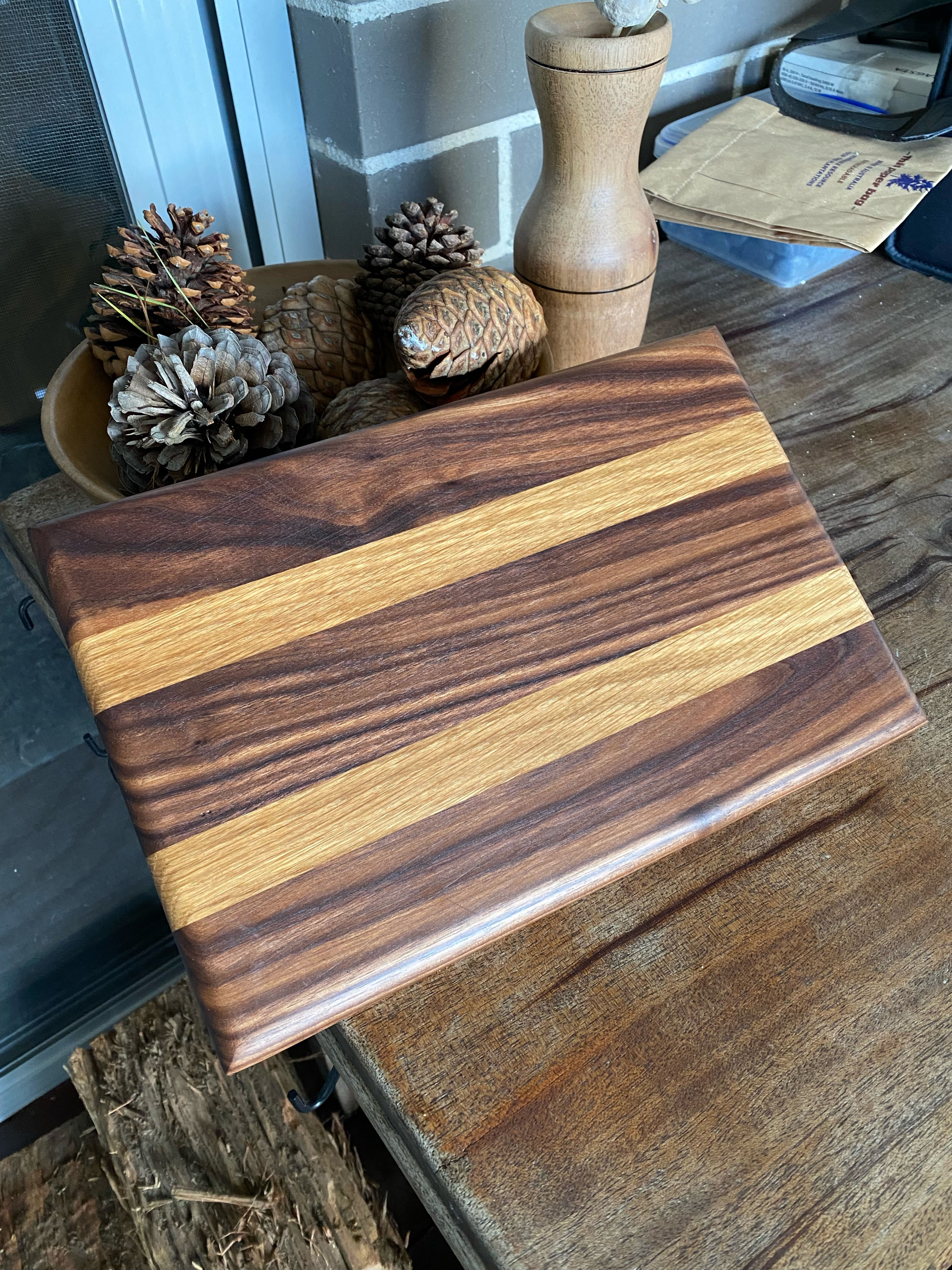 Handcrafted Striped Small Cutting & Serving Board