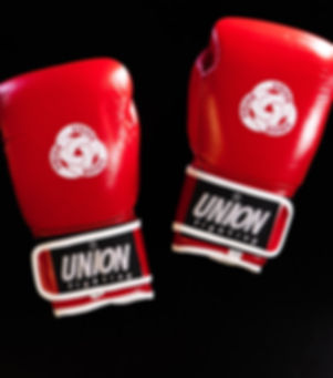 UNION fighting Gloss Red Boxing Gloves 100% cowhide leather
