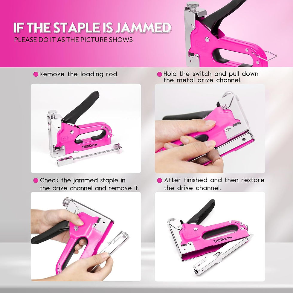 Thumbnail: 4 in 1 Pink Staple Guns/Home Use with 3000 Staples W6162